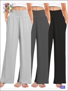 Loose Wide Leg Yoga Pants High Waisted Sweatpants Comfy Lounge Pants with